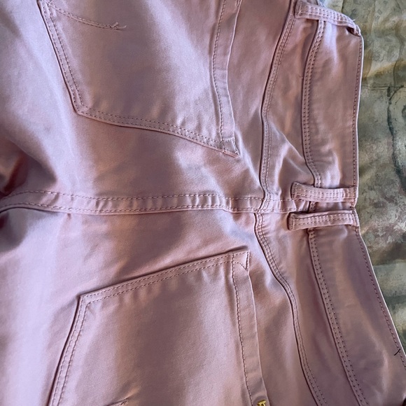 Bebe pants pale pink with gold zipper ankles and pockets - Picture 2 of 4